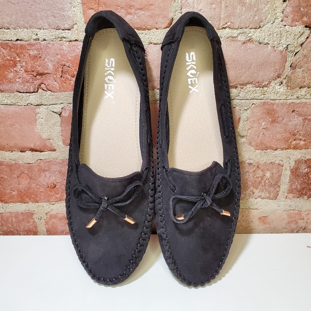 Skoex Women's loafers boat shoes faux leather 10